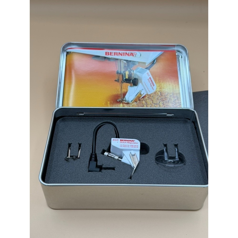 Bernina BSR 3 Stitch Regulator Foot w 2 Soles Cable Case Manual Quilting